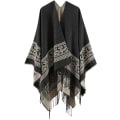 Miniatyrbillede 1 af 5: 1 stk. Cape Shawl Elegant Varmt Firkantet Efterår og Vinter Kvinder Khaki