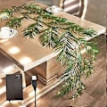 Miniatyrbild 2 av 5: Belyst Palm Garland Timer 180 cm 120 LED-lampor Batteridriven Konstgjord Med Lampor För Sommar Julbord Öppen Spis