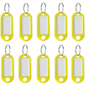 Miniatyrbillede 1 af 5: 10 stk. (gule) mærker med nøglering, farvet nøglering, plastik-id