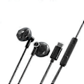 Pikkukuva 1 / 5: Type-C/3,5 mm langalliset kuulokkeet basso nappikuulokkeet stereo kuulokkeet musiikki peli kuulokemikrofoni mikrofonilla matkapuhelimelle tabletille musta Black