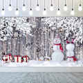 Miniatyrbillede 1 af 5: Julebaggrund til fotografering, stof træ baggrund vinter