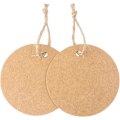 Pikkukuva 3 / 5: 5 cm:n pyöreät kraft-paperilaput, 100 kpl lahjalappuja 100 kpl juuttinarulla