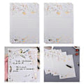 Miniatyrbild 2 av 5: 8x Inbjudningsbrev Skrivpapper Hälsningspapper Linjerat Skrivpapper Present (Vit B) White B