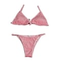 Miniatyrbild 2 av 5: Dam Baddräkt Push Up BH Bikini Set Strandkläder (Rosa S) Pink S