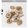 Miniatyrbilde 2 av 5: 30 PCS Burlap Blomster - Burlap Blomster - Burlap Sløyfe Bånd DIY