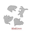 Miniatyrbillede 2 af 5: til Kat Metal Skærestencils DIY Scrapbooking Album Stempel Papirkort Prægning Lysegul