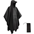 Miniatyrbillede 2 af 5: Sort multifunktionel 3-i-1 poncho, L é ger 210T Oxfor