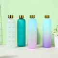 Miniatyrbillede 4 af 5: Vandflaske 1l Frosted White Gold - Vandflaske i plastdesign