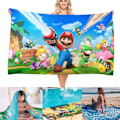 Miniatyrbillede 1 af 5: Et stykke (5,75*150cm) Strandhåndklæde Super Mario Bros 3D Print til