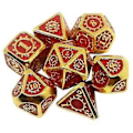 Miniatyrbillede 3 af 5: 7 stk./pakke Polyhedral Zinklegering til Drageskæl DnD RPG Brætspil Terninger (16) 16