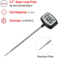 Miniatyrbilde 5 av 5: Stort LCD-kjøtttermometer - 5,3 tommer superlang sonde - Digit