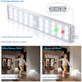 Miniatyrbild 3 av 5: LED-garderobslampa, 20-LED-dimmer USB-laddningsbar rörelsesensor C