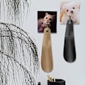 Miniatyrbild 2 av 5: Plast skohorn 6,5 tum Svart Khaki Bärbar för reseanvändning S