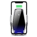 Miniatyrbilde 1 av 5: Sky silver Trådløs Billader, 15W Hurtiglading Bilfeste Lader Auto-Klemme Luftventil Telefonholder Kompatibel med iPhone 11Pro/Max/XR/11/X/8, Sa