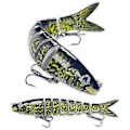 Miniatyrbild 4 av 5: Fiskedrag Flera Sektioner Beten Fiskekrokar Saltvatten 3D Konstgjorda Fiskedrag Swimbait Wobblers Fiskeredskap Complete set of 16 p