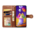 Miniatyrbild 4 av 5: Solid Färgläderfodral För Samsung Galaxy M31s Brown