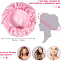 Miniatyrbild 4 av 5: 3-pack nattmössa i satin med huva, (svart, rosa, leopard) N