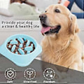 Miniatyrbillede 5 af 5: Hund Langsom Foderskål, Skridsikker Puzzle Skål - Anti-Glubende Kæledyr Langsommere Mad Fodringsskåle (blå)