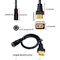 Miniatyrbillede 3 af 5: XT60 Hun til DC5525 Hun 30cm Ladekabel til Solpaneler og Modelfly