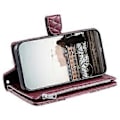 Miniatyrbillede 5 af 5: Style 012 til iPhone 7/8/SE (2020)/SE (2022) Læder Etui Rhombus Glitter Lynlås Pung Telefon Cover Style C