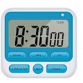 Miniatyrbillede 3 af 5: Digitalt køkkenur med alarm og stort LCD-display HX106 Blå