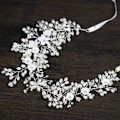 Miniatyrbild 2 av 5: White#F Bröllop Kristall Hår Rankor Blomma Blad Hårprydnader Bröllop
