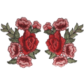Miniatyrbillede 4 af 5: 8 stykker broderede blomsterlapper sy på lapper rose patch po