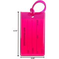 Miniatyrbilde 3 av 5: Rosa 5-pakks kofferlapper, myke silikon-ID-lapper for vesker og kofferter
