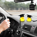 Pikkukuva 4 / 6: Pieni keltainen ankka -lelun auto koristeeksi valmistujaiskaudelle, tohtorinhattu valmistujaiskauden lahja, söpö muotityyli, punainen, 22 osaa Red 24pcs