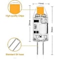 Miniatyrbild 2 av 5: Nirvana g4 LED-lampor, 2W COB LED-lampor ersätter 20W halogenlampor, G4 LED-lampor 3000K varmvit 160LM 12V AC/DC, flimmerfritt, ej dimbara, 10-pack