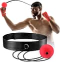 Boxningsreflexboll (röd boll), en repmonterad stridboll med en