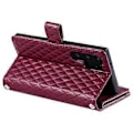 Miniatyrbillede 3 af 5: Style 012 til Samsung Galaxy S23 Ultra Etui PU Læder Lynlås Pung Telefon Cover med Håndledsrem Style C
