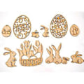 Miniatyrbillede 4 af 5: Glædelig Påske Æg Metal Skærestencils DIY Scrapbooking Album Papirkort Skabelon Form Prægning Håndværk