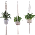 Miniatyrbilde 1 av 5: Plante hengepotte kurv henge med treperler dekorere