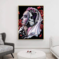 Pikkukuva 2 / 5: 5d timanttimaalaussarjat aikuisille UK Skull Mask Jewel Bead Gem