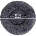 Pikkukuva 5 / 5: Pyöreä koiranpeti kissan tyyny donitsipeti ? 50 cm (M) Tummanharmaa