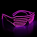 Miniatyrbillede 3 af 5: Lysende Shutter Neon Rave Solbriller El Wire LED Solbriller Voic