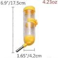 Miniatyrbillede 3 af 5: 3 i 1 Hamster Hængende Vandflaske Kæledyr Auto Dispenser med Base til Dværg Hamster Mus Rotte Pindsvin (125ML Gul)
