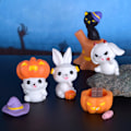 Miniatyrbilde 1 av 5: 12 stykker spøkelsesgresskar ornament Halloween dekor krystallkule Cra
