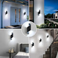 Miniatyrbilde 5 av 5: LED vegglampe innendørs/utendørs, 10W 6000K kaldt hvitt lys, øvre a