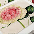 Miniatyrbilde 2 av 3: Rose Blomstertrykk Vaskbar Husholdningsservise Bordbrikke Varmeisolasjon Spisematte (#3)