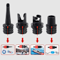 Miniatyrbilde 4 av 5: Oppblåsbar kajakkpumpe, oppblåsningsventiladapter og 4 stk. oppblåsing