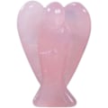 Pikkukuva 1 / 3: Kaiverrettu Rose Quartz Obsidian -kivi enkelin taskuun, 1,5 tuumaa