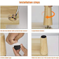Miniatyrbilde 4 av 5: （12cm），Trefot i tre, sett med 4 erstatningssofaben, Mid-