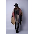 Miniatyrbillede 4 af 5: Dame Poncho Sjal Vintage Varm Åben Front Wrap Cape Reversible