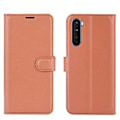 Pikkukuva 2 / 4: OnePlus Nordille Litsi-kuvioitu Käännettävä Suojaava TPU-kotelo Brown