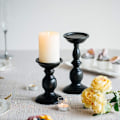 Miniatyrbilde 4 av 5: Retro Jern Lysestake Bryllup, Fest Og Bursdag Bord Lysestaker