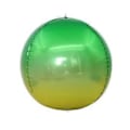 Miniatyrbillede 1 af 3: 4D Farverig Rund Spejlballon Grøn Gradient Green Gradient