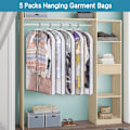 Miniatyrbild 3 av 5: 5-pack 40\" hängande ficka för garderobsförvaring Rocköverdragsset o