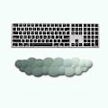 Miniatyrbild 5 av 5: Tangentbords handledsstöd i memory foam och musmatta, lindrar handledsbelastning, PU mjukt memory foam, halkfri bas, djup tallfrostrgrön Deep pine frost gree